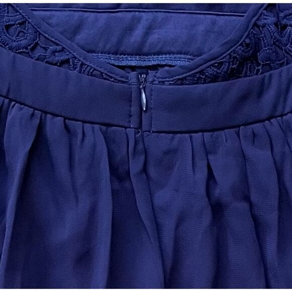 NWT Lulus Romantic Tale Navy Blue Lace Skater Dress - Picture 14 of 15